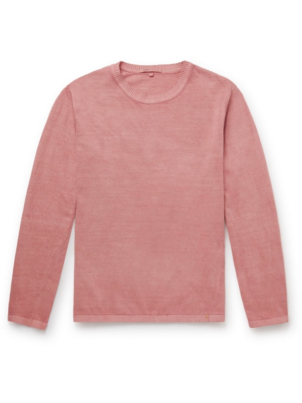 Photo: 11.11/ELEVEN ELEVEN - Slub Organic Cotton Sweater - Pink - S