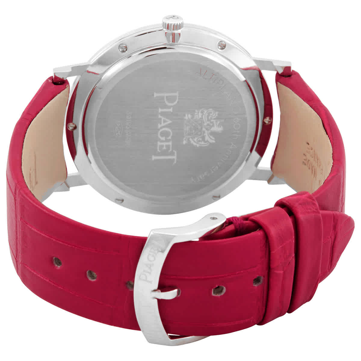 Piaget Altiplano 60th Anniversary Hand Wound Pink Dial 18kt White Gold Ladies Watch G0A42109
