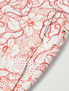 Orlebar Brown - Bulldog Slim-Fit Mid-Length Floral-Print Recycled Swim Shorts - Red