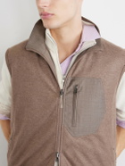 SEASE - Explorer Reversible Padded Cashmere and Wool Gilet - Brown