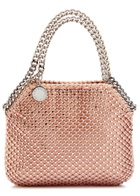 Stella Mccartney Falabella Mini Crystal-embellished Satin top Handle bag - Peach - One Size