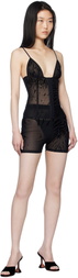 Poster Girl Black Knockout Zebra Print Shorts
