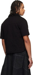 LU'U DAN Black Wadded Shift Shirt