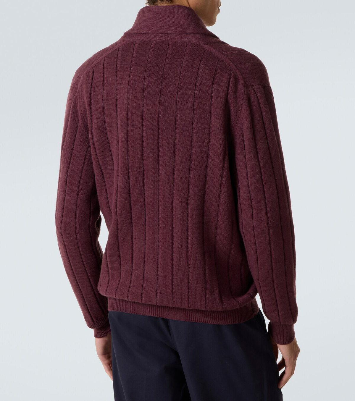 Kiton Rib-knitted cashmere cardigan