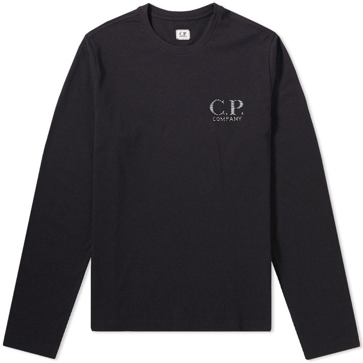 Photo: C.P. Company Long Sleeve Reflective Logo Tee Black