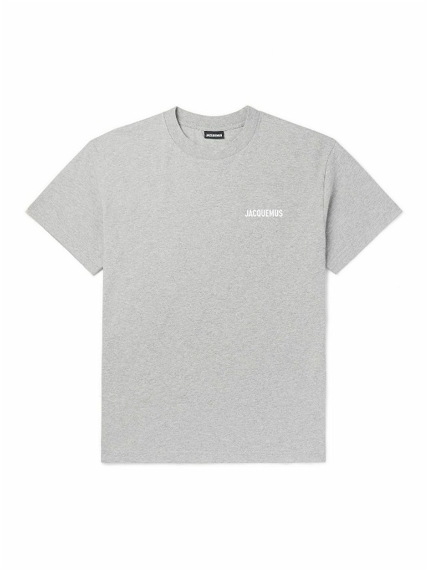 Photo: Jacquemus - Logo-Print Organic Cotton-Jersey T-Shirt - Gray