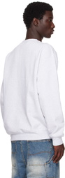 Dime Gray Cursive Small Logo Crewneck Sweatshirt