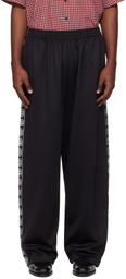 VETEMENTS Black Biker Cross Tape Track Pants