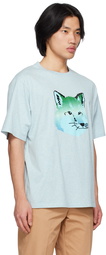 Maison Kitsuné Blue Vibrant Fox T-Shirt