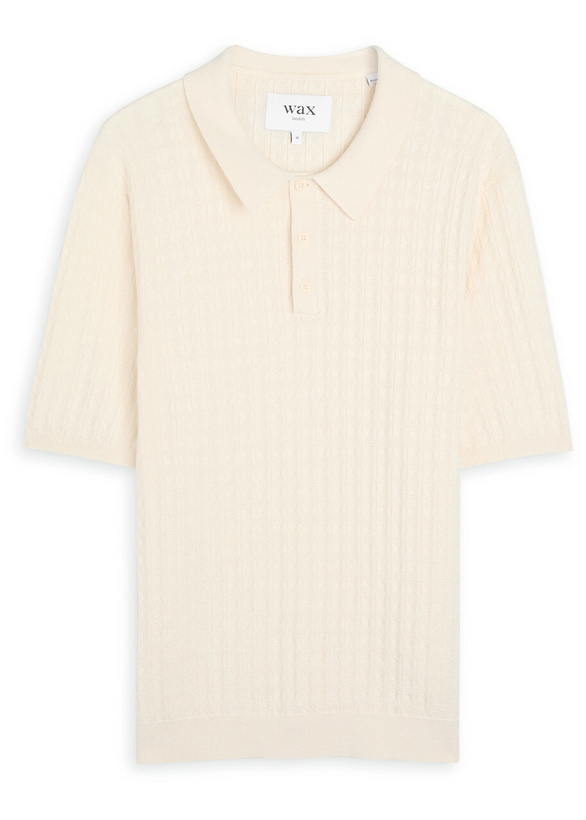 Photo: Wax London Naples Cotton-blend Polo Shirt Ecru