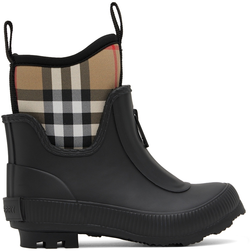 Burberry Kids Mini Flinton Check Rain Boots