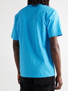 FENDI - Rubber-Printed Cotton-Jersey T-Shirt - Blue