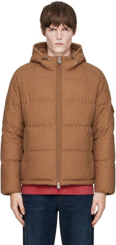 Photo: Moncler Tan Re-Icon Cotton Nylon Himalaya Down Jacket