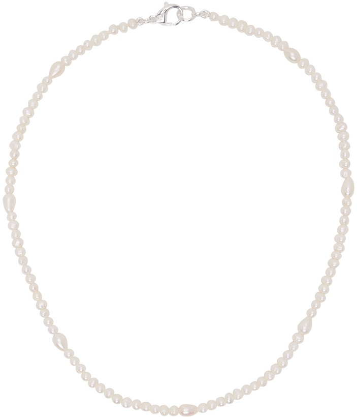 Photo: Hatton Labs SSENSE Exclusive White Pearl Drop Necklace
