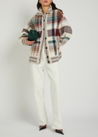 Missoni Checked Wool-blend Cardigan White And Red