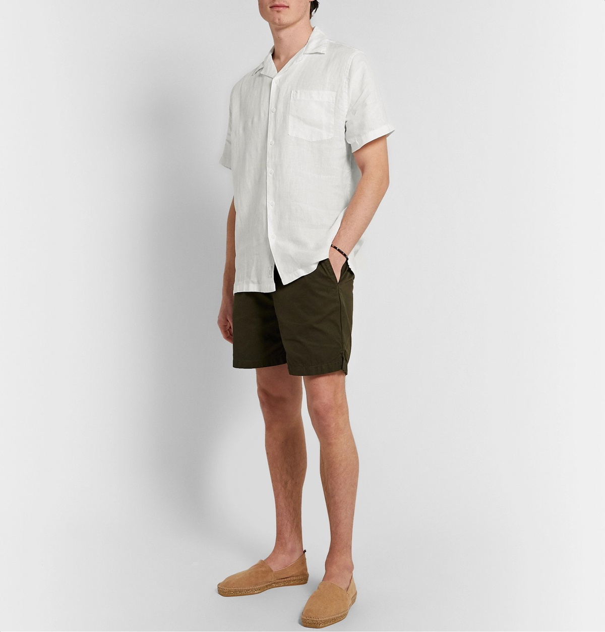 Onia - Vacation Camp-Collar Linen Shirt - Neutrals Onia