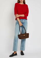 Weekend Max Mara Addotto Knitted Cotton Jumper Red