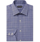 TOM FORD - Slim-Fit Prince of Wales Checked Cotton Shirt - Blue