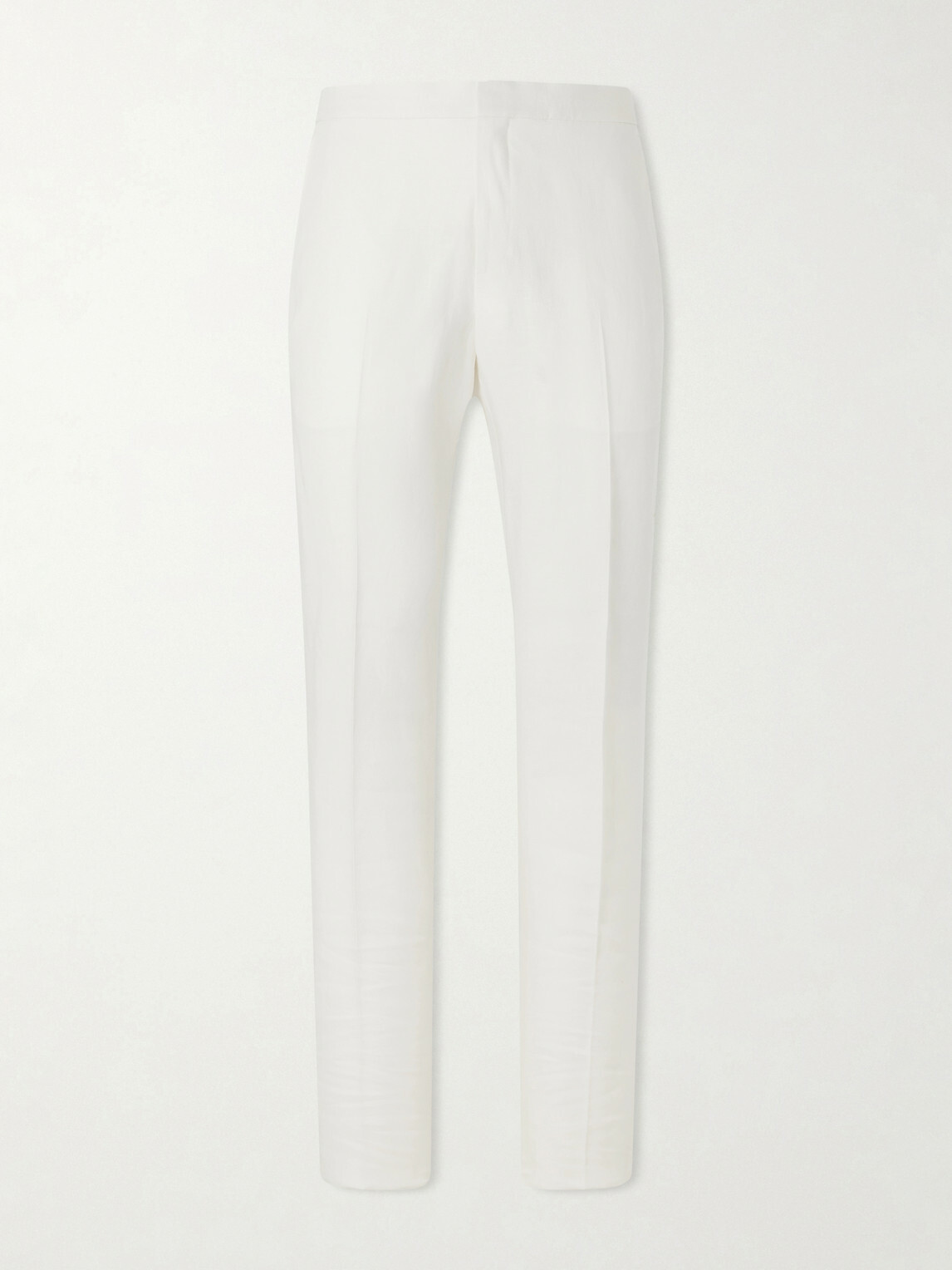 Zegna - Straight-Leg Linen-Twill Trousers - Neutrals