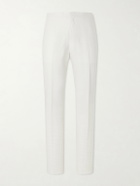 Zegna - Straight-Leg Linen-Twill Trousers - Neutrals