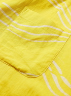 Post-Imperial - Camp-Collar Printed Cotton Shirt - Yellow