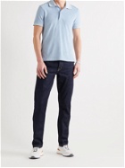 TOM FORD - Cotton-Blend Terry Polo Shirt - Blue - IT 50