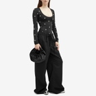 Fiorucci Women's Metal Studded Bodysuit in Black