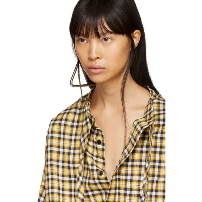 Balenciaga Yellow Plaid New Swing Shirt Balenciaga