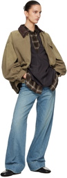 ssstein Beige Sulfur Dyed Oxford Vintage Jacket