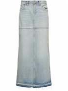 RE/DONE - Mid Rise Slit Cotton Denim Midi Skirt