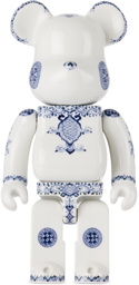 MEDICOM TOY White & Blue Takumi Seika Sarasamon 400% Bearbrick