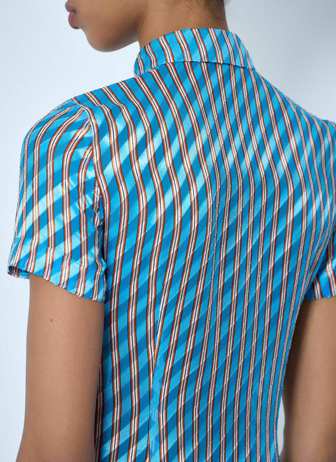 Dries Van Noten Striped Midi Shirt Dress