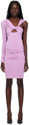 Nensi Dojaka Purple Draped Midi Dress