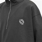Flagstuff Men's Circle Logo Quarter Zip Sweat in Black