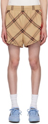 Wales Bonner Beige adidas Originals Edition Check Shorts