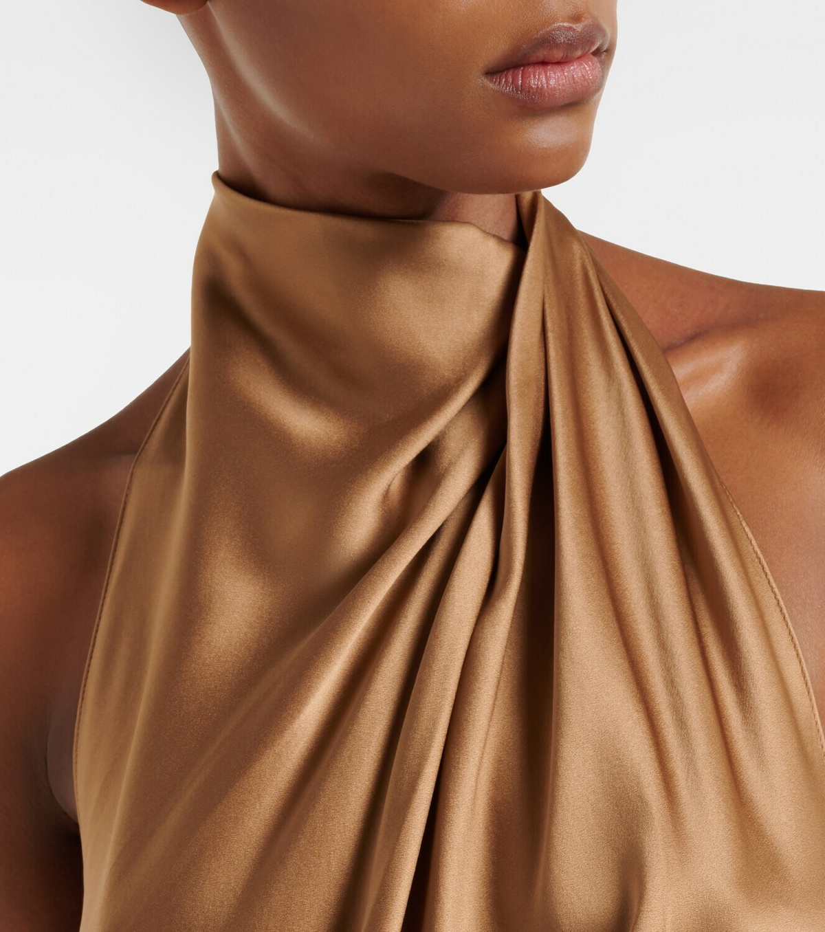 The Sei Halterneck silk satin gown