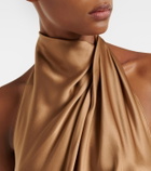 The Sei Halterneck silk satin gown