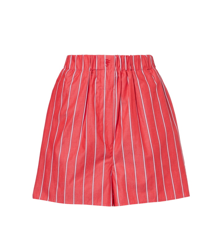 Photo: The Frankie Shop Lui striped cotton poplin shorts