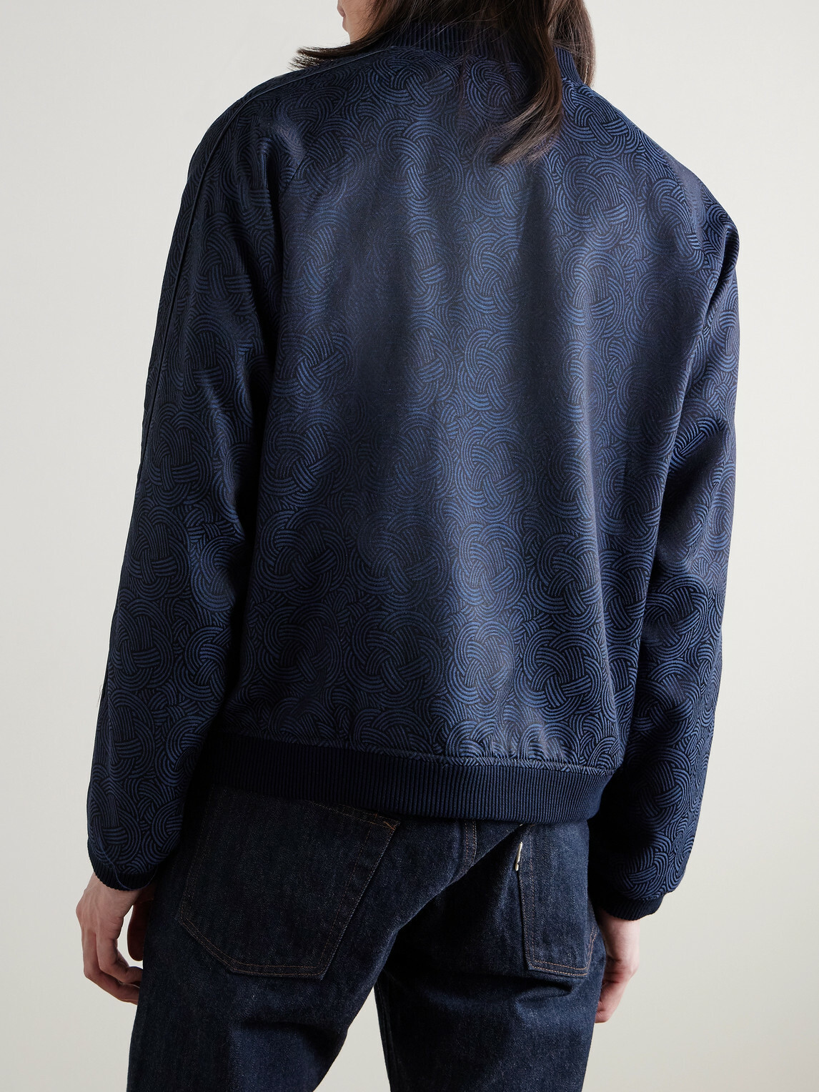 Blue Blue Japan - Satin-Jacquard Bomber Jacket - Blue