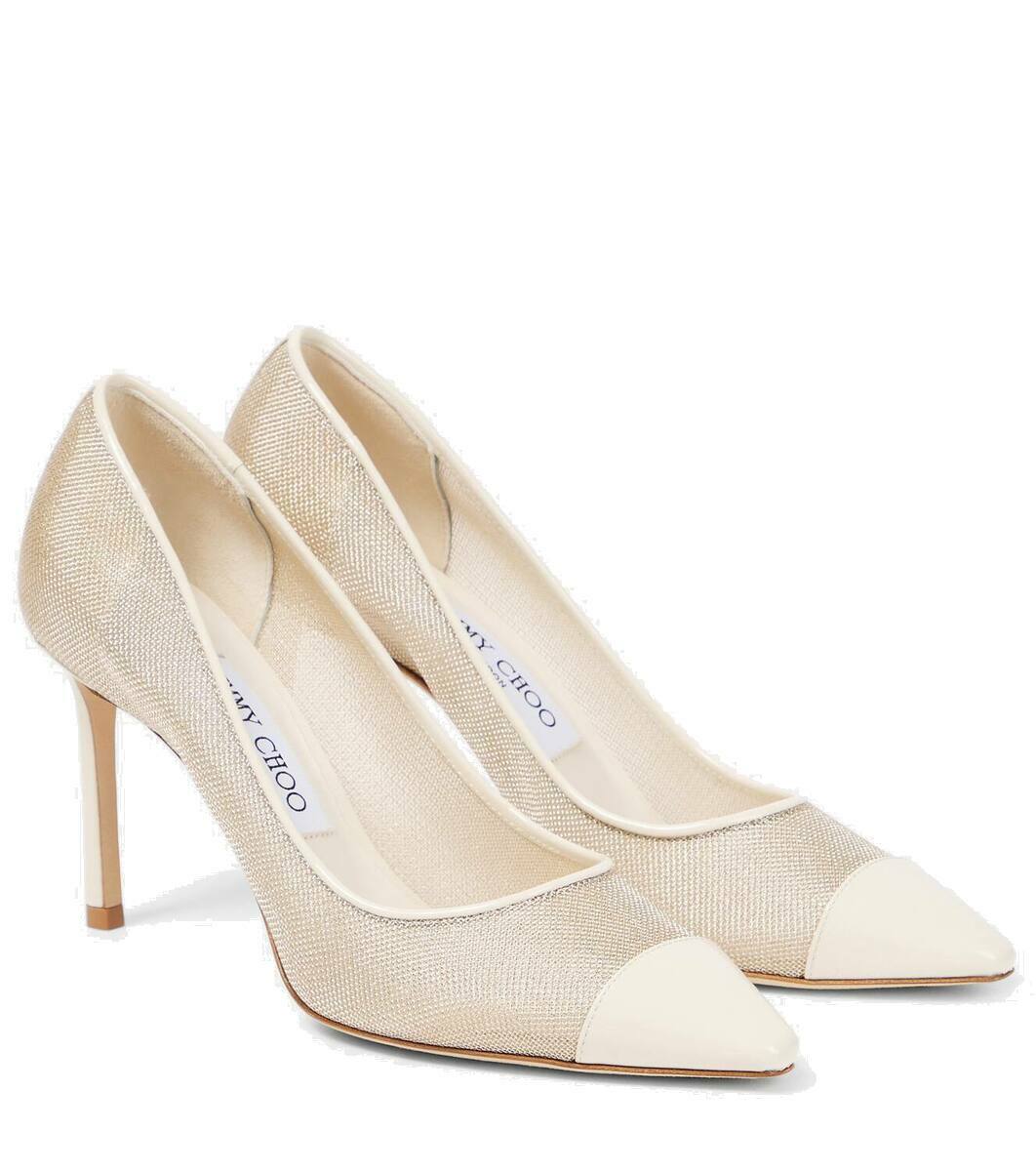 Jimmy Choo Romy 85 mesh and leather pumps Jimmy Choo Jimmy Choo Romy 85 mesh and leather pumps Jimmy Choo