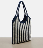 Miu Miu Ivy striped crochet shoulder bag