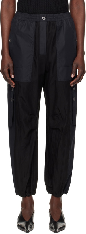 Photo: 3.1 Phillip Lim Black & Navy Cargo Combo Trousers