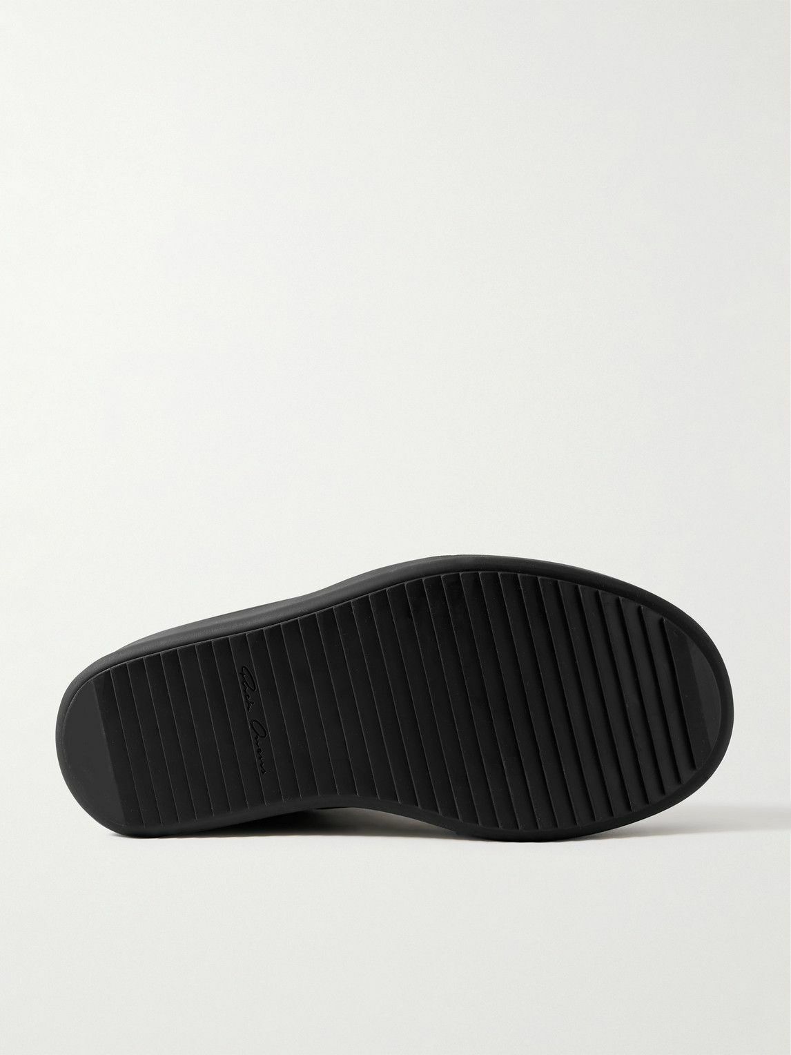 Rick Owens - Mega Geobasket Leather High-Top Sneakers - Black