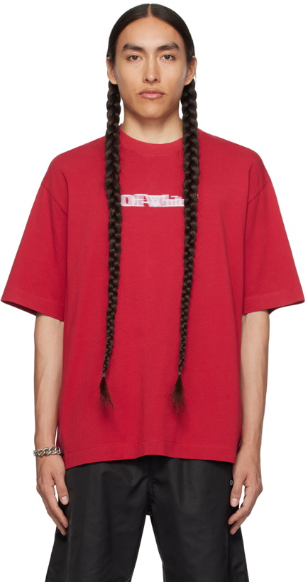 Photo: Off-White Red Printed T-Shirt
