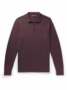 Loro Piana - Roadster Cashmere, Virgin Wool and Silk-Blend Half-Zip Sweater - Purple