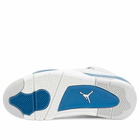 Air Jordan 4 Retro OG GS Sneakers in Off White/Military Blue/Neutral Grey