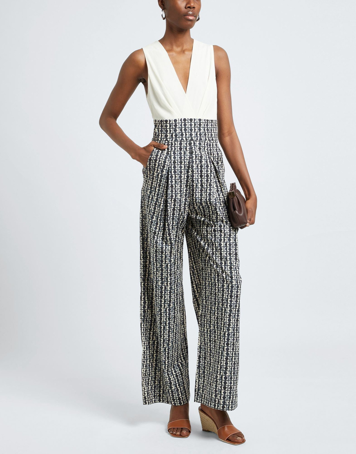 Alessia Santi Womens Jumpsuit Cream