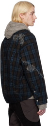 CMMAWEAR Blue C Curl Padded Flannel Jacket