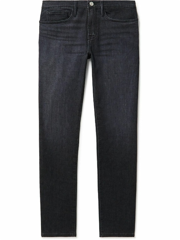 Photo: FRAME - L'Homme Slim-Fit Stretch-Organic Denim Jeans - Black
