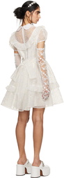 Anna Sui SSENSE Exclusive White Ruffled Minidress